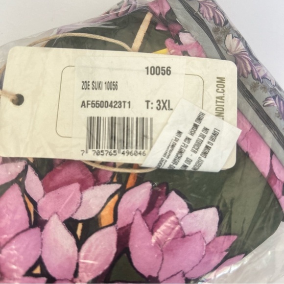 NWT Agua Bendita Zoe Handcrafted Reversible Bikini Bottom Floral Size 3XL - Picture 7 of 8